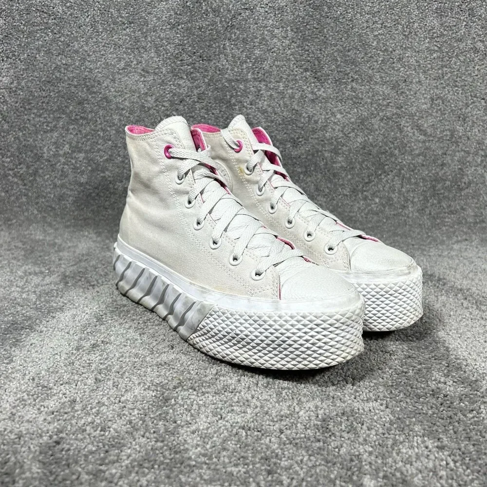 Converse Chuck Taylor All Star Lift 2X Hi Women’s 8.5 Pale Putty Platform Shoes